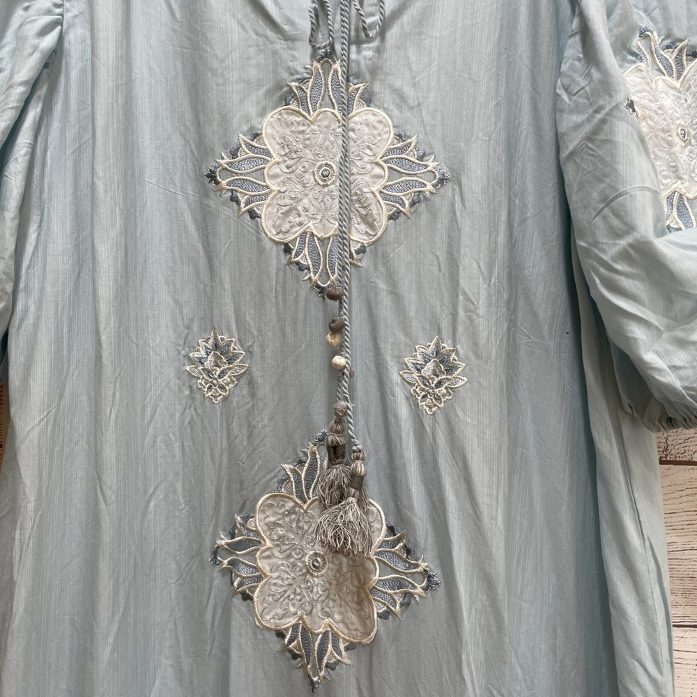 ETHNC‎ EMBROIDERED MAXI DRESS IN BABY BLUE - Picture 7 of 9
